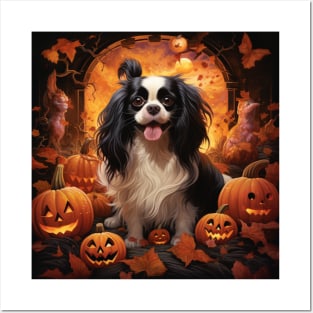 Halloween Japanese spaniel Posters and Art